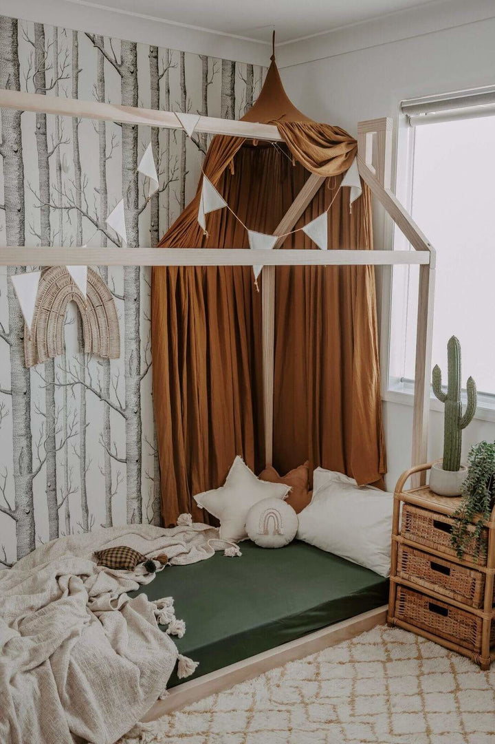 Fitted Cot Sheet Olive