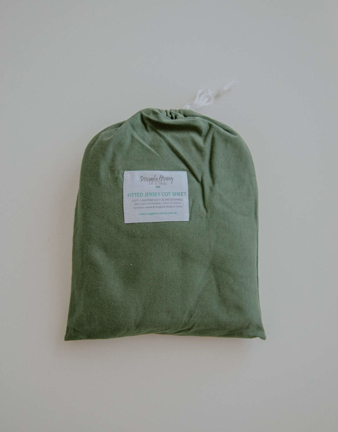 Fitted Cot Sheet Olive