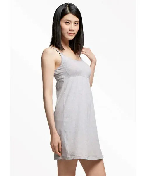 Essentials Maternity & Nursing Dress with Built-in Bra Grey