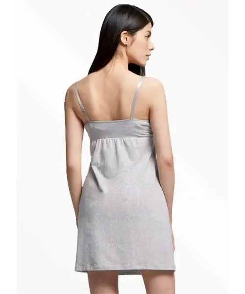 Essentials Maternity & Nursing Dress with Built-in Bra Grey