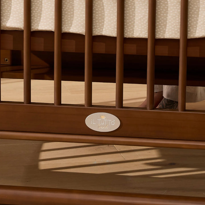 iL Tutto Luca Sustainable Timber Cot in Walnut