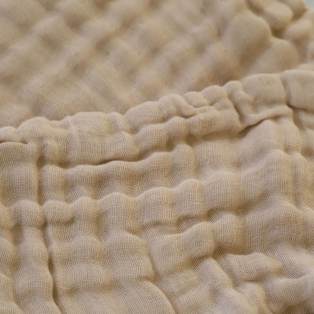 Fibre For Good Organic Cotton Muslin Burp Cloth (2-Pack) - Brown