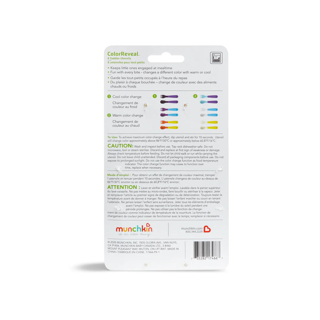 Munchkin Color Reveal™ Color Changing Utensils - 6pk