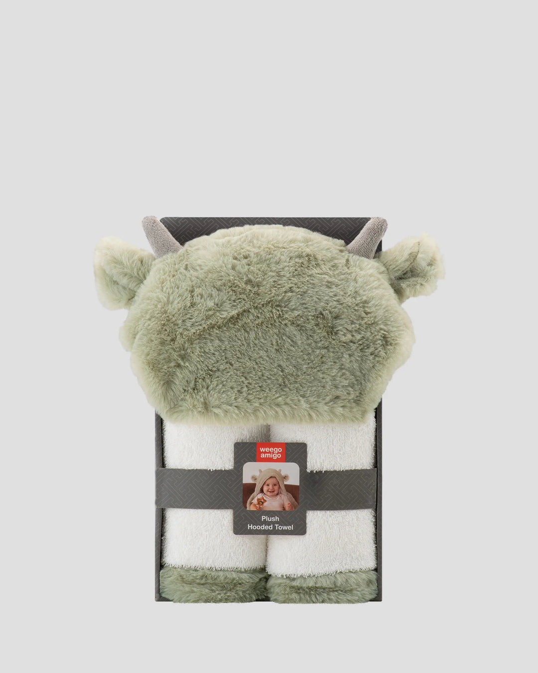 Weegoamigo Plush Baby Hooded Towel - Roar-y McIlroy Dinosaur