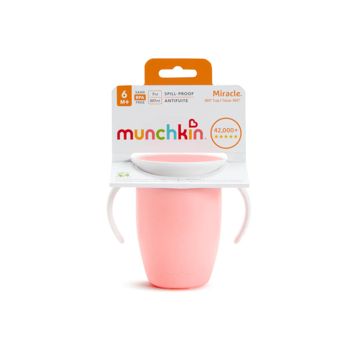 Munchkin 7oz Miracle® 360° Trainer Cup - 1pk (Pink)