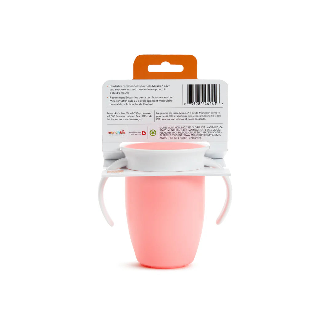 Munchkin 7oz Miracle® 360° Trainer Cup - 1pk (Pink)
