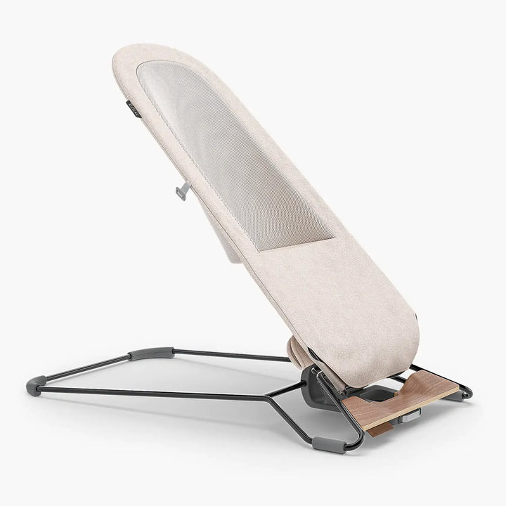 UPPAbaby Mira Baby Bouncer - Charlie (Sand Melange / Black Chrome / Walnut Wood)