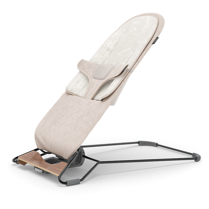 UPPAbaby Mira 2-in-1 Bouncer and Seat Charlie [Sand Mélange | Black Chrome | Walnut Wood]
