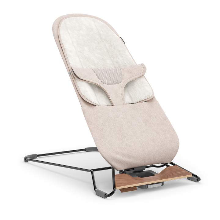 UPPAbaby Mira 2-in-1 Bouncer and Seat Charlie [Sand Mélange | Black Chrome | Walnut Wood]