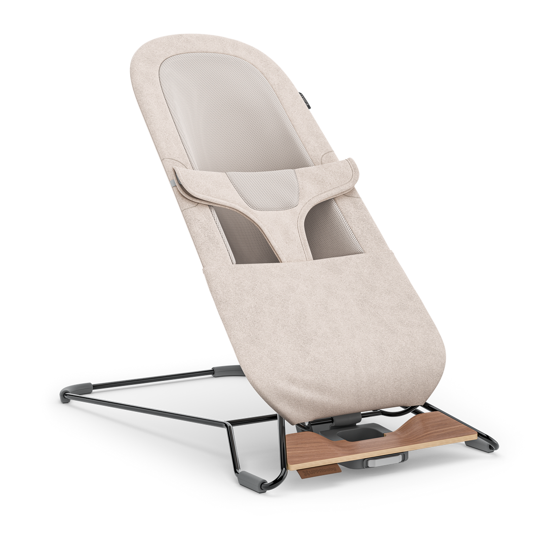 UPPAbaby Mira 2-in-1 Bouncer and Seat Charlie [Sand Mélange | Black Chrome | Walnut Wood]