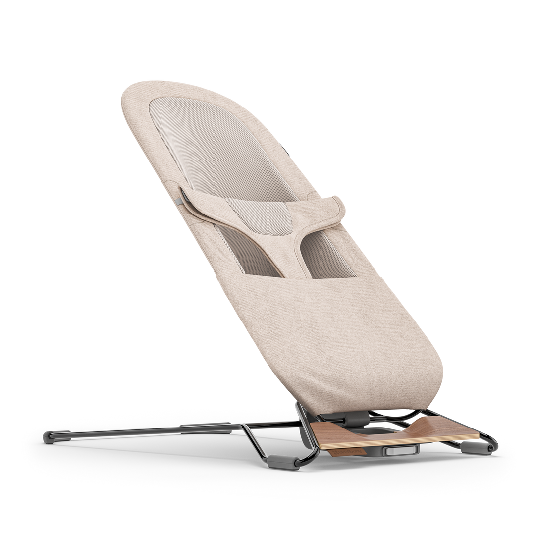 UPPAbaby Mira 2-in-1 Bouncer and Seat Charlie [Sand Mélange | Black Chrome | Walnut Wood]