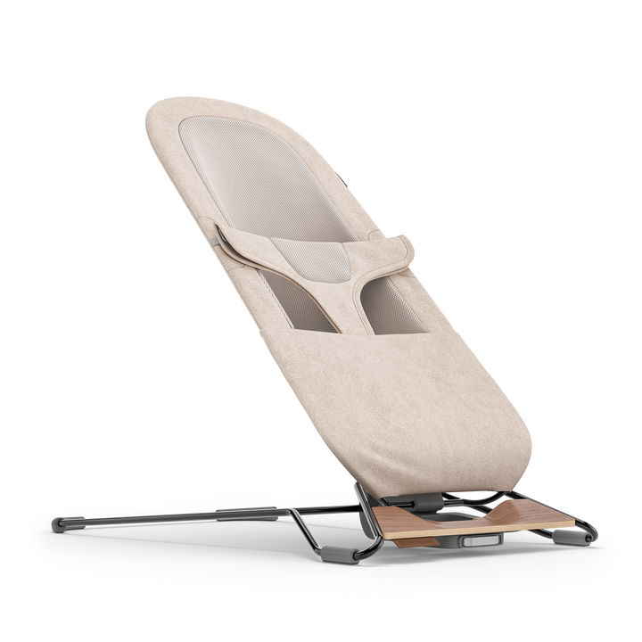 UPPAbaby Mira 2-in-1 Bouncer and Seat Charlie [Sand Mélange | Black Chrome | Walnut Wood]