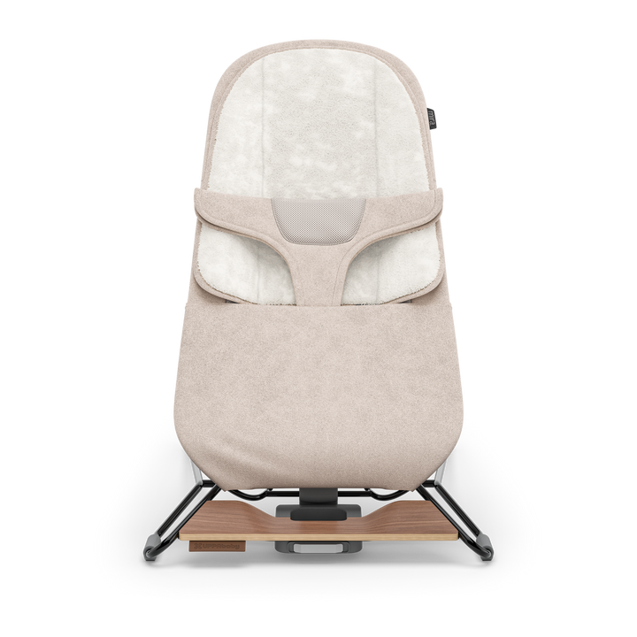 UPPAbaby Mira 2-in-1 Bouncer and Seat Charlie [Sand Mélange | Black Chrome | Walnut Wood]