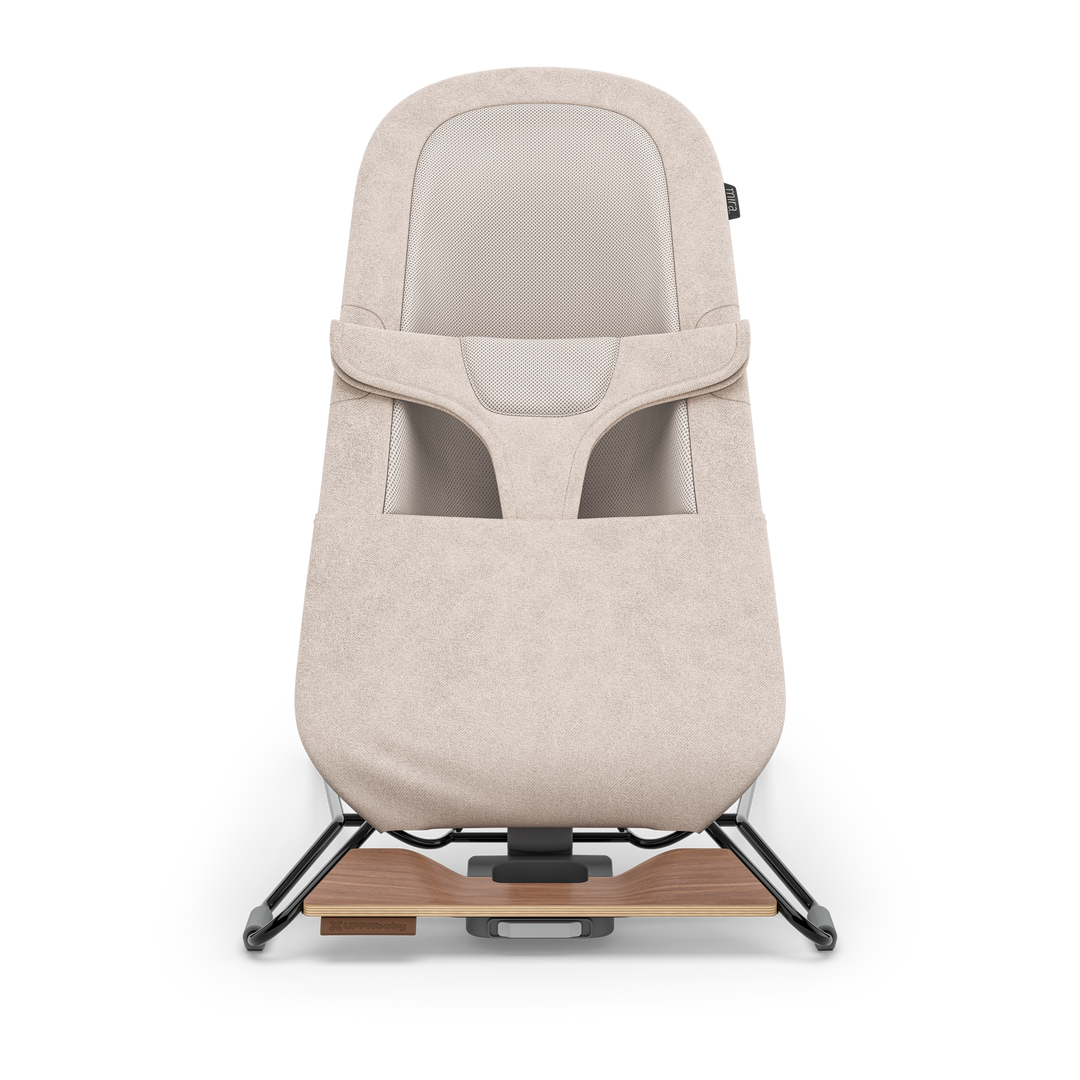 UPPAbaby Mira 2-in-1 Bouncer and Seat Charlie [Sand Mélange | Black Chrome | Walnut Wood]