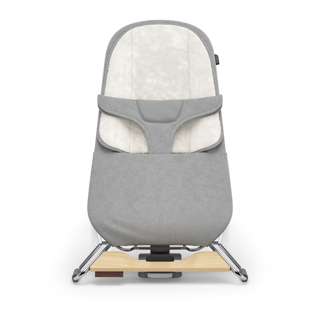 UPPAbaby Mira 2-in-1 Bouncer and Seat Stella [Grey Mélange | Silver Chrome | Maple Wood]