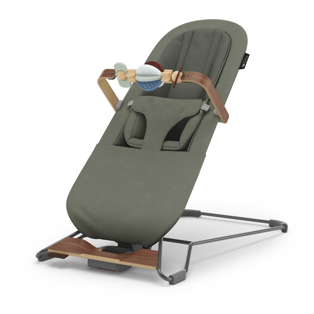 UPPAbaby Mira V2 3-in-1 Bouncer - Maddie (Green Soft Knit / Walnut)