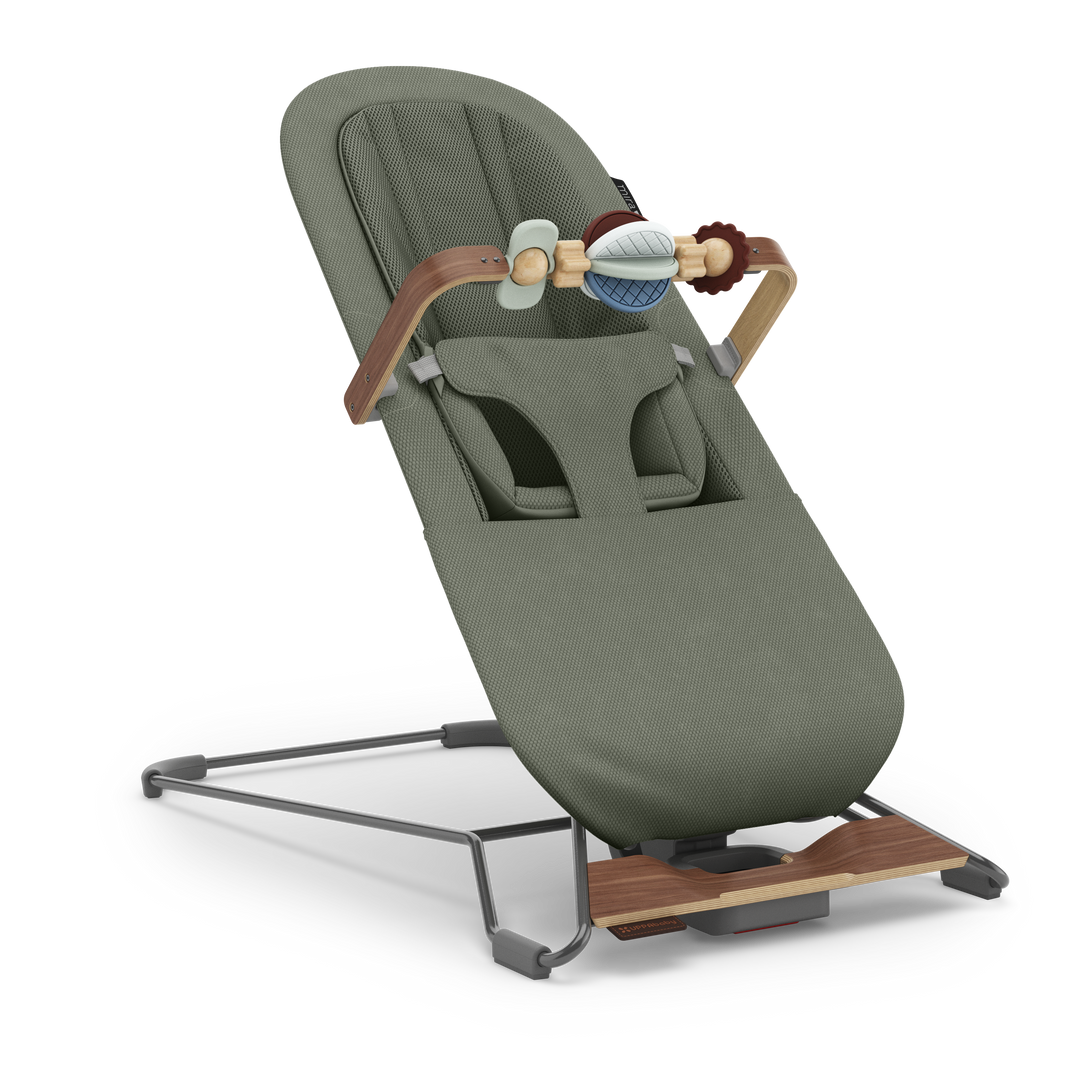 UPPAbaby Mira V2 3-in-1 Bouncer - Maddie (Green Soft Knit / Walnut)