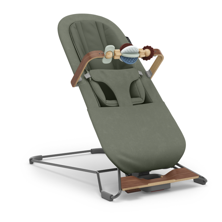 UPPAbaby Mira V2 3-in-1 Bouncer - Maddie (Green Soft Knit / Walnut)