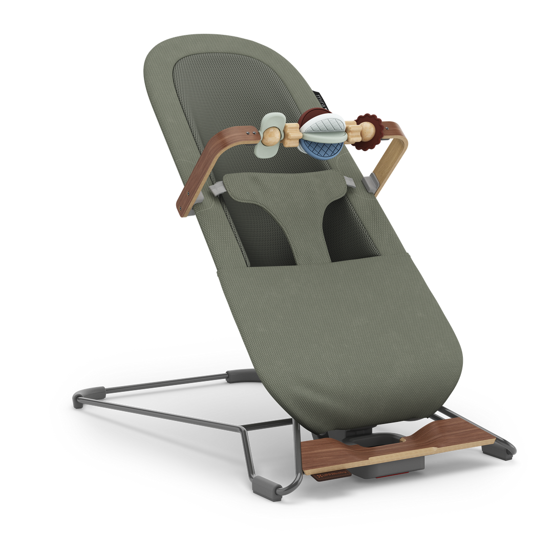 UPPAbaby Mira V2 3-in-1 Bouncer - Maddie (Green Soft Knit / Walnut)