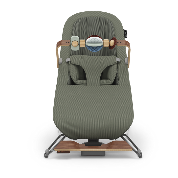 UPPAbaby Mira V2 3-in-1 Bouncer - Maddie (Green Soft Knit / Walnut)