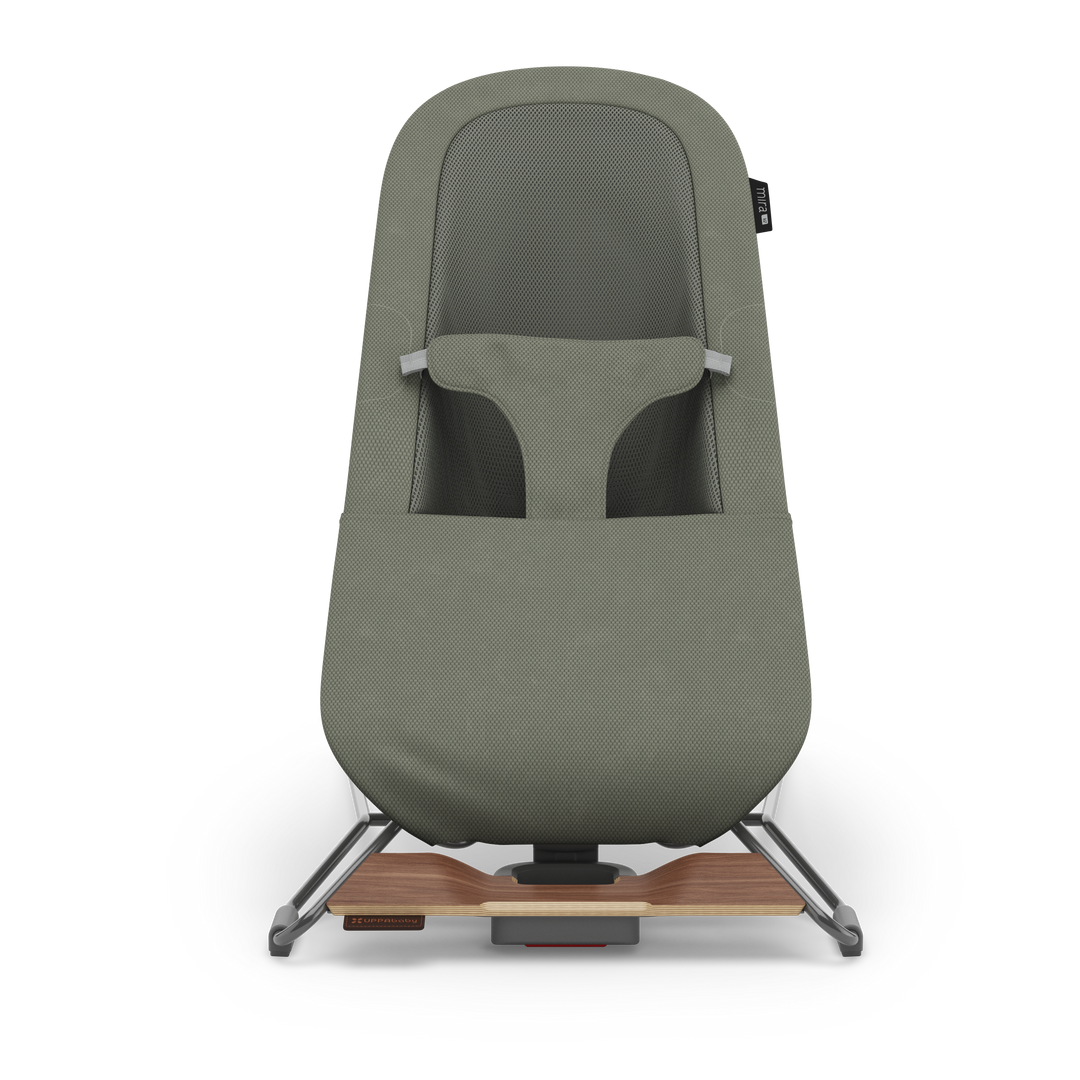 UPPAbaby Mira V2 3-in-1 Bouncer - Maddie (Green Soft Knit / Walnut)