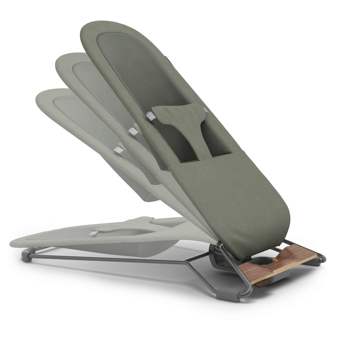 UPPAbaby Mira V2 3-in-1 Bouncer - Maddie (Green Soft Knit / Walnut)