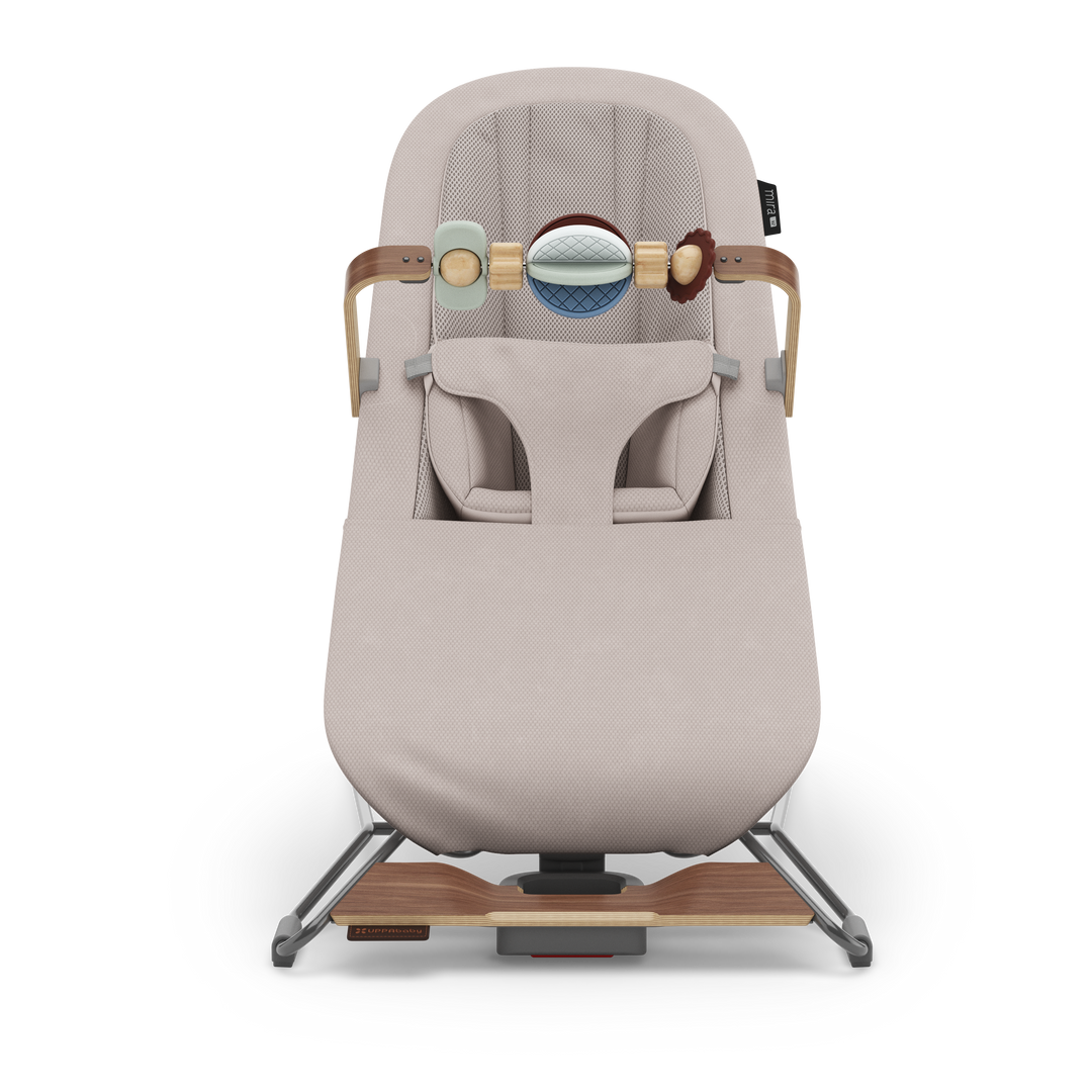 UPPAbaby Mira V2 3-in-1 Bouncer - Townsend (Beige Soft Knit / Walnut)