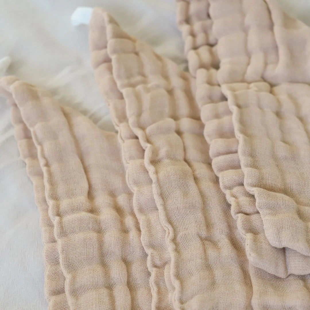 Fibre For Good Organic Cotton Reusable Baby Wipes (5-Pack) - Brown