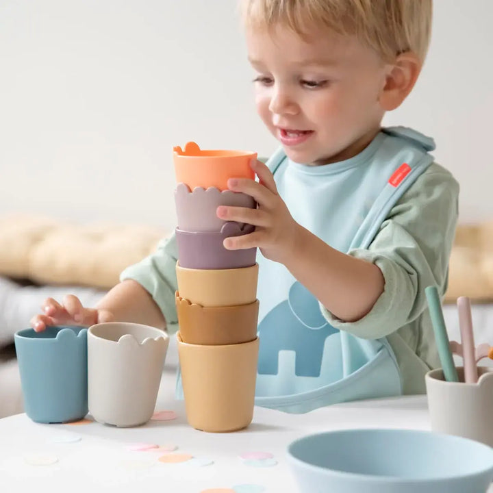 Done by deer Kiddish mini mug 2-pack Croco Sand and Coral