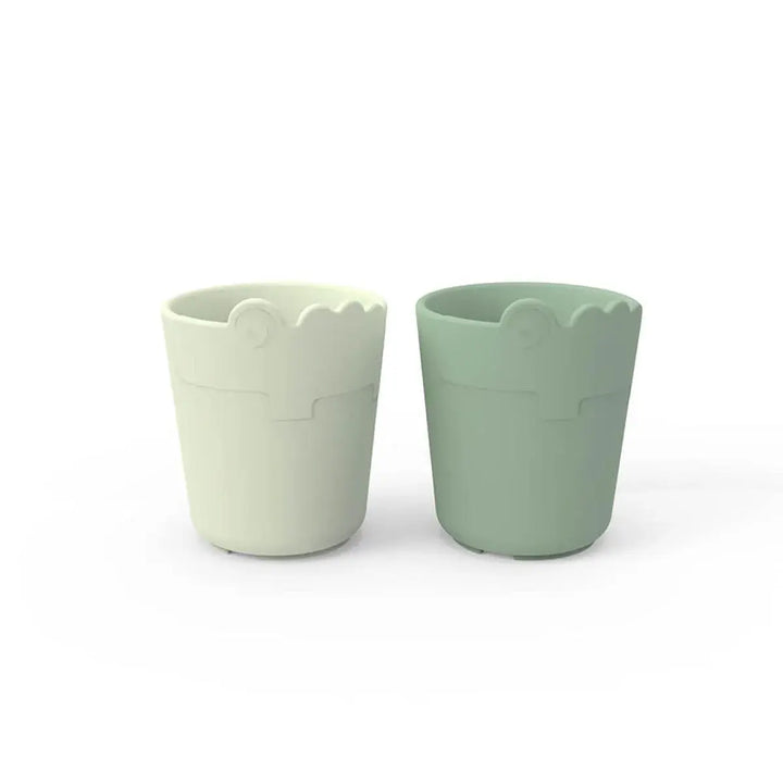 Done by deer Kiddish mini mug 2-pack Croco Green