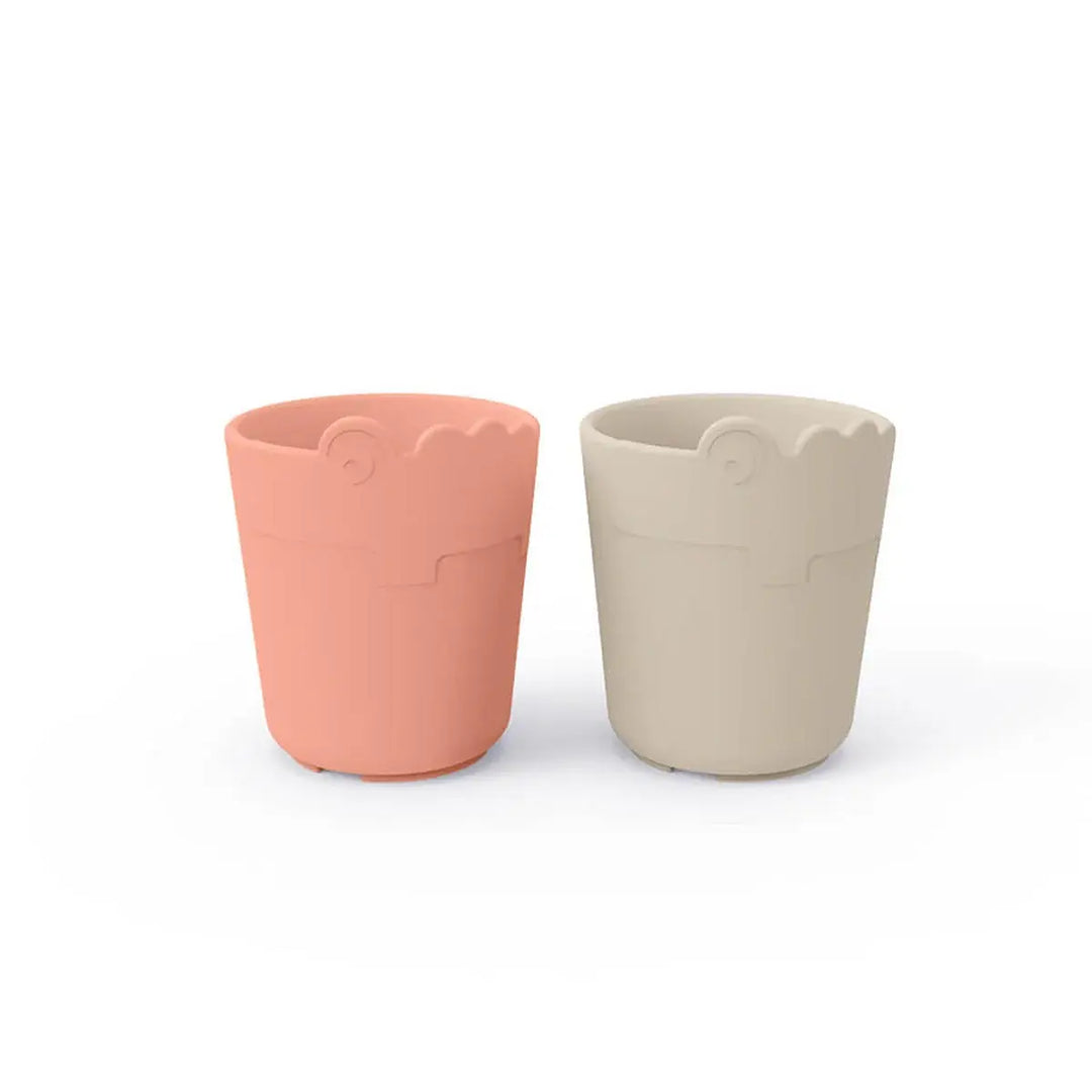 Done by deer Kiddish mini mug 2-pack Croco Sand and Coral