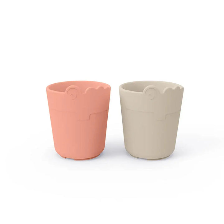 Done by deer Kiddish mini mug 2-pack Croco Sand and Coral