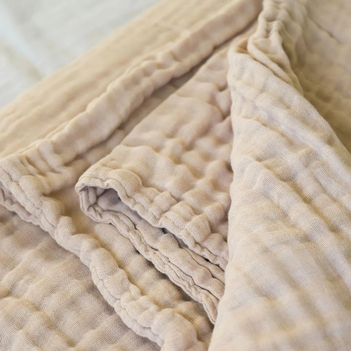 Fibre For Good Organic Cotton Baby Muslin Wrap - Brown