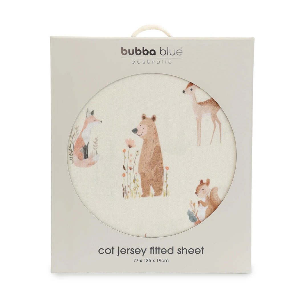 Bubba Blue Enchanted Jersey Cot Fitted Sheet