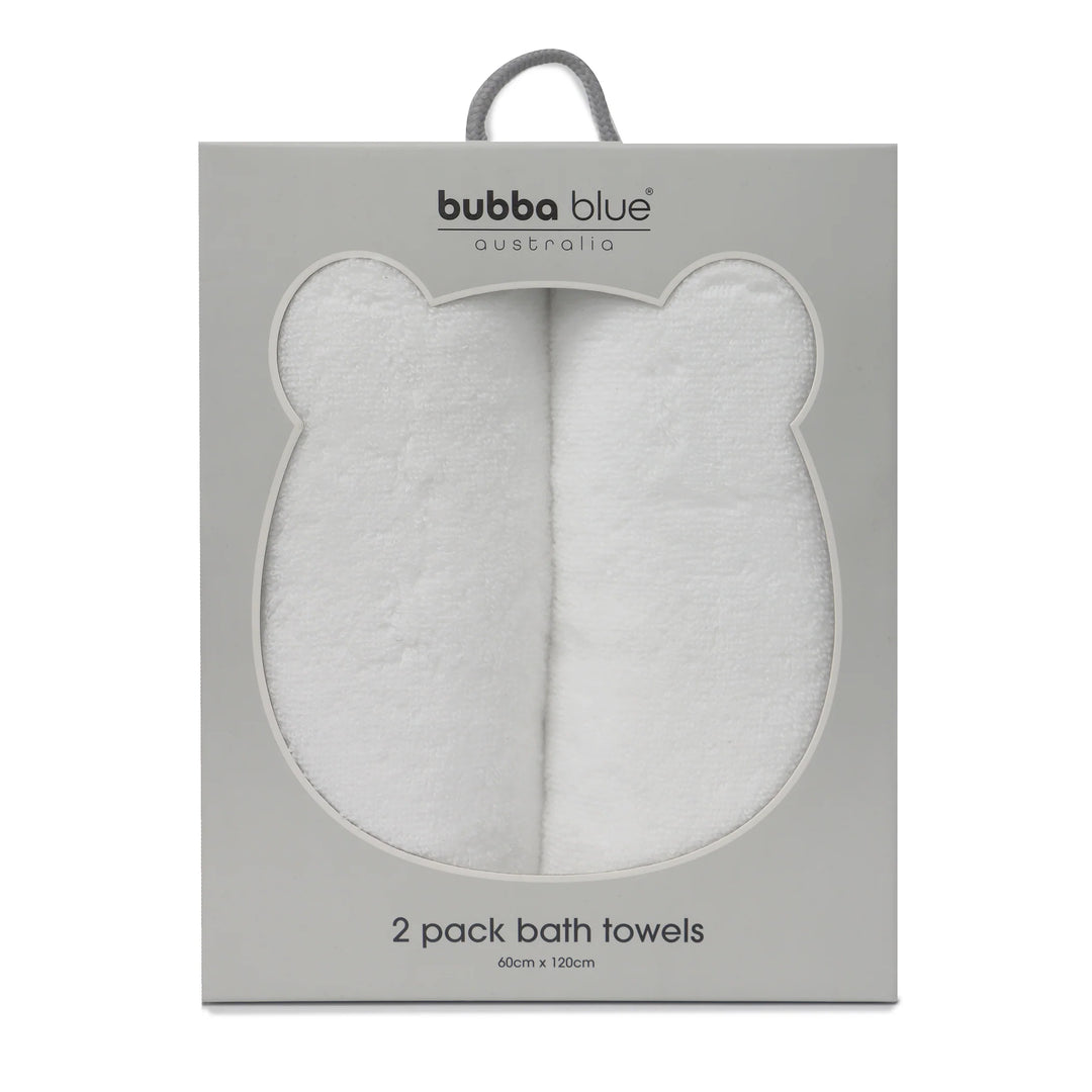 Bubba Blue Terrazzo Baby Bath Towel 2pk White