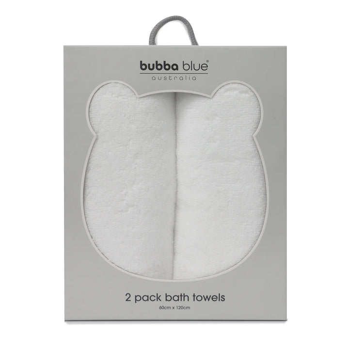 Bubba Blue Terrazzo Baby Bath Towel 2pk White