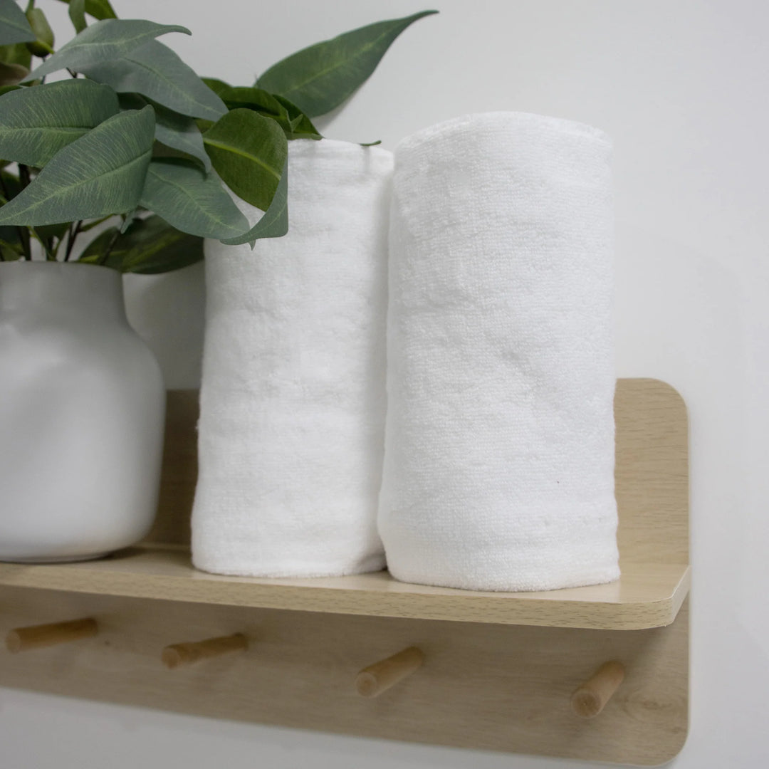 Bubba Blue Terrazzo Baby Bath Towel 2pk White