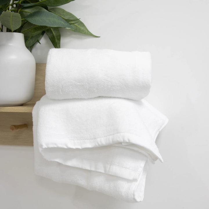 Bubba Blue Terrazzo Baby Bath Towel 2pk White