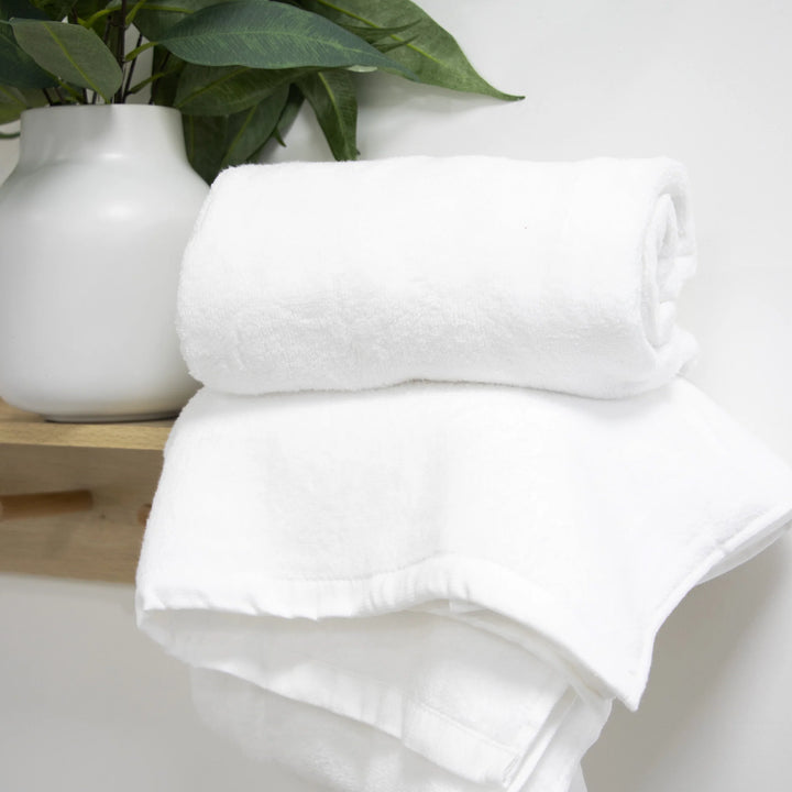 Bubba Blue Terrazzo Baby Bath Towel 2pk White
