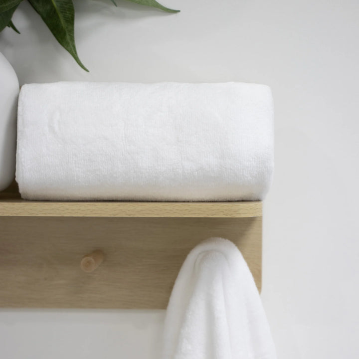 Bubba Blue Terrazzo Baby Bath Towel 2pk White