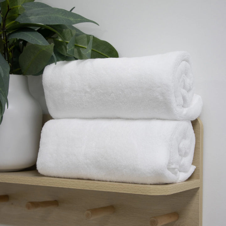 Bubba Blue Terrazzo Baby Bath Towel 2pk White
