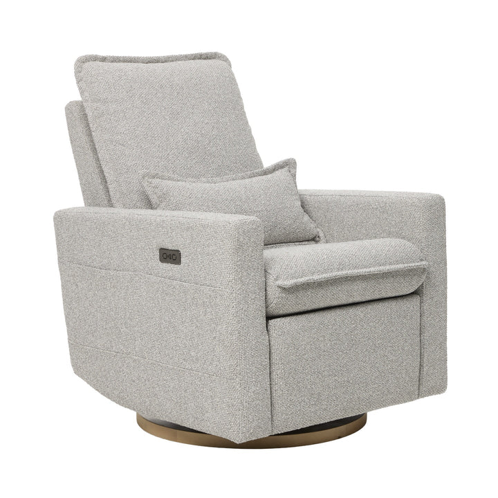 Il Tutto Frankie Electric Recliner Glider Nursery Chair in Grey Speckle Soft Tweed