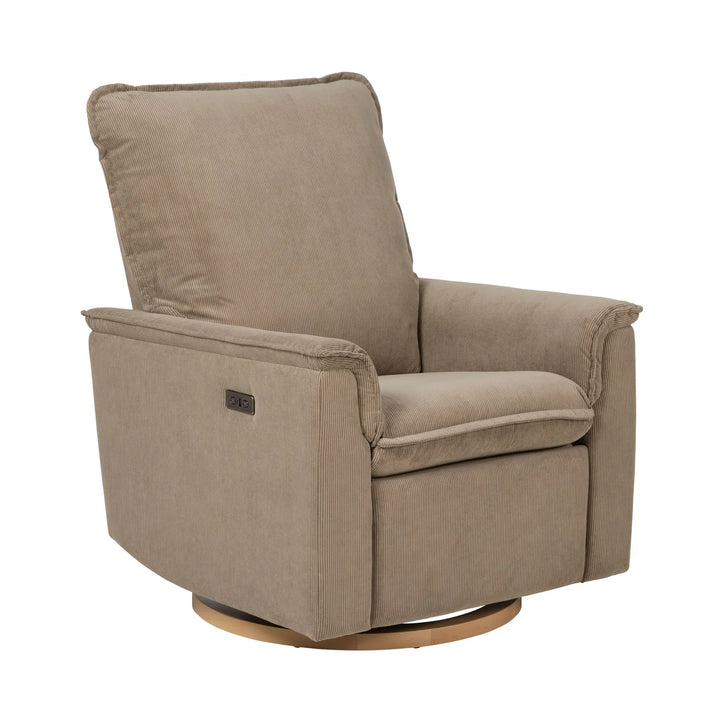Il Tutto Louie Electric Recliner Glider Nursery Chair in Mocha Corduroy