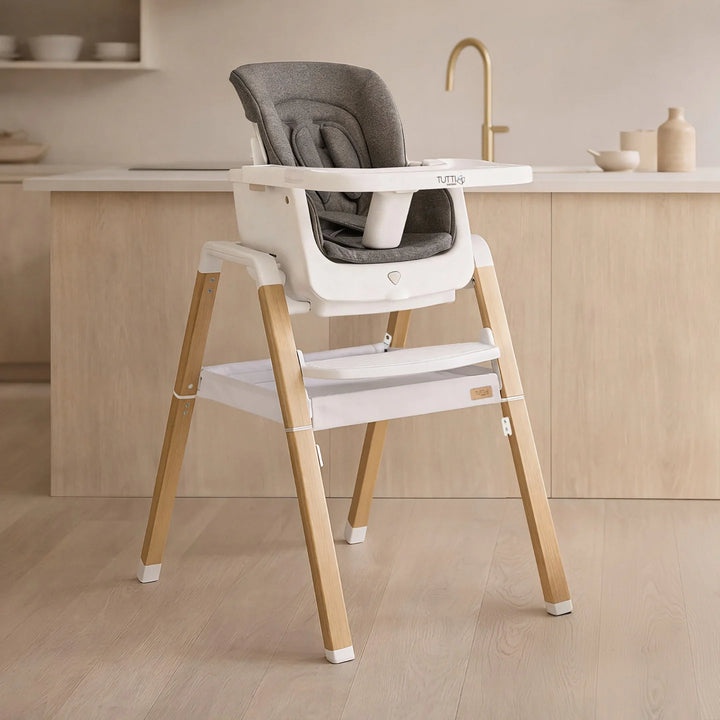 iL Tutto Nova Evolutionary High Chair in White Oak