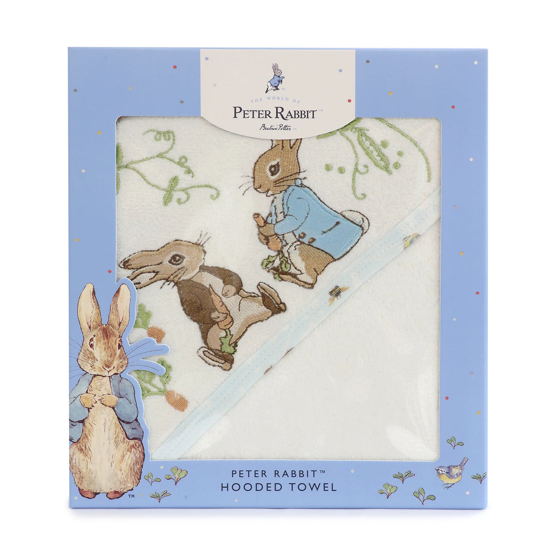 Bubba Blue Peter Rabbit & Benjamin Bunny Hooded Towel
