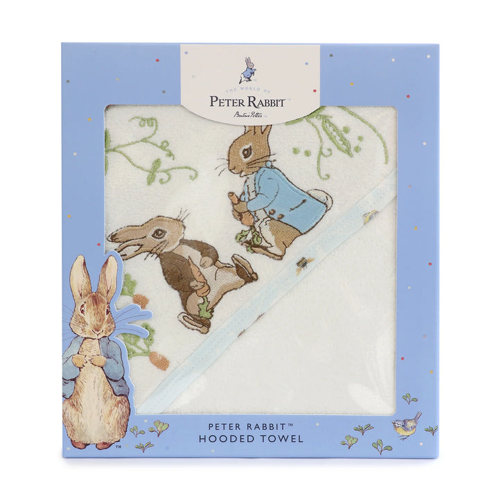 Bubba Blue Peter Rabbit & Benjamin Bunny Hooded Towel
