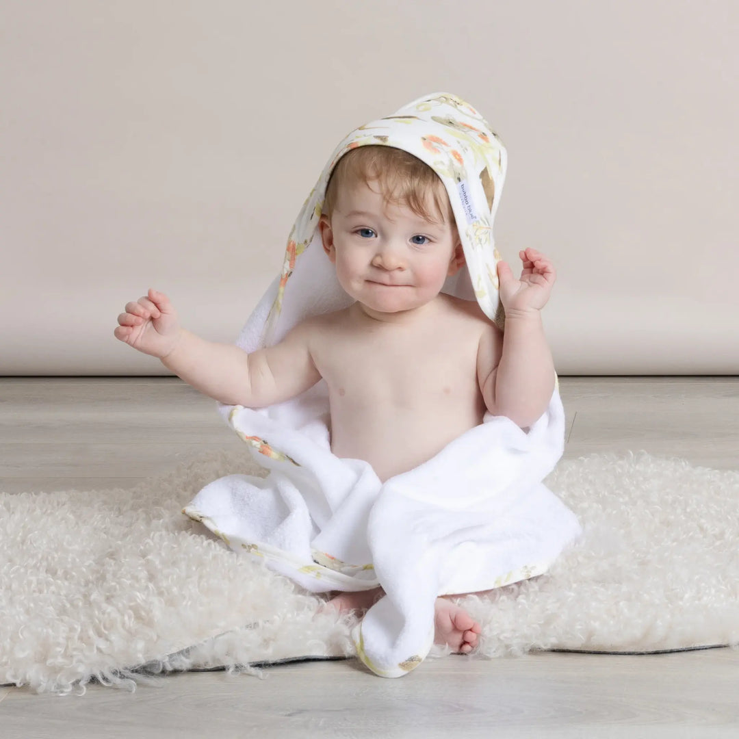 Bubba Blue Aussie Animals Hooded Towel - OATMEAL