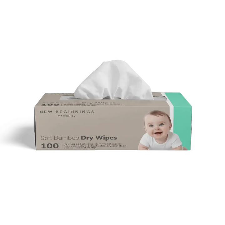 New Beginnings Bamboo Dry Wipes 100pk