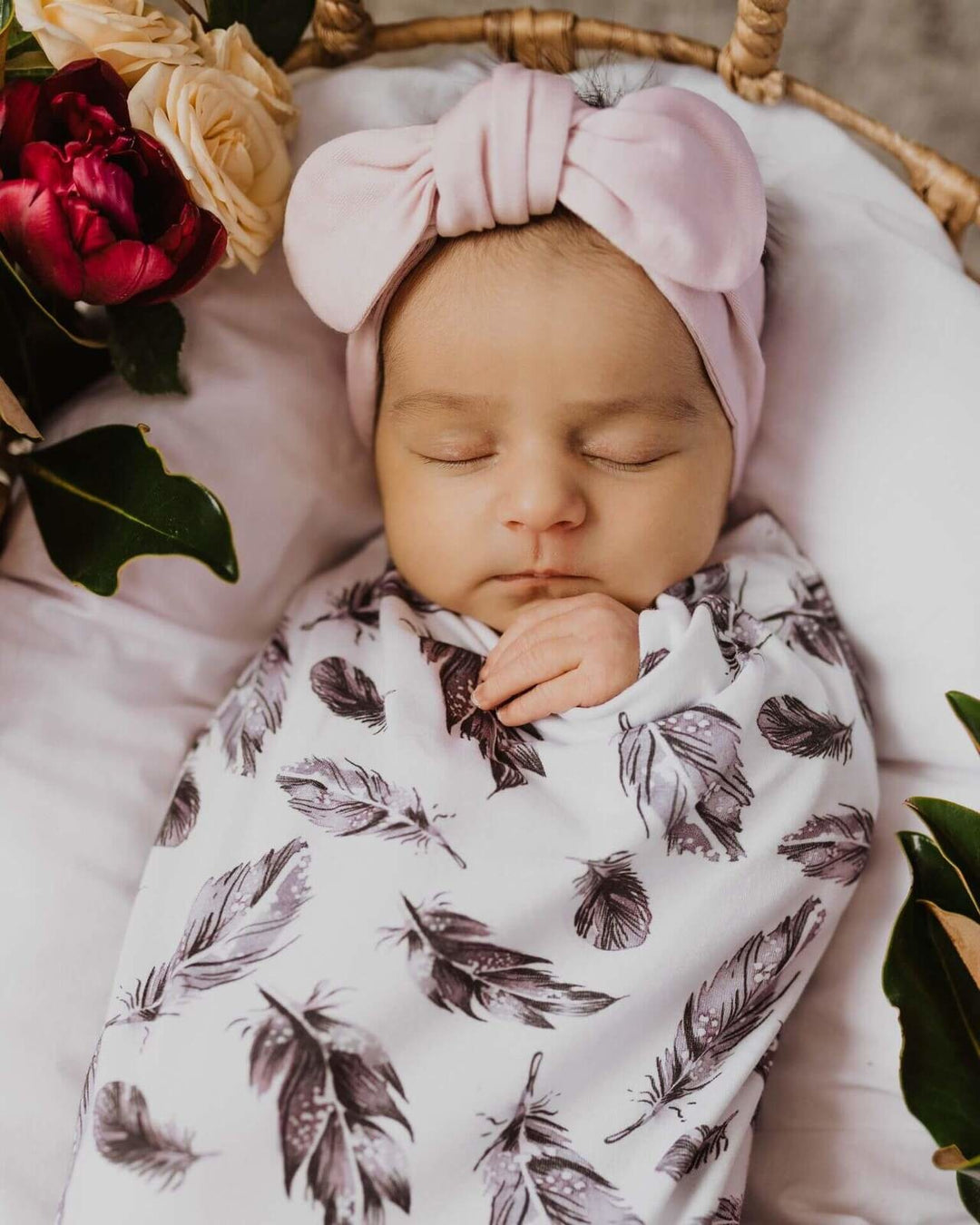 Snuggle Swaddle & Beanie Set Quill