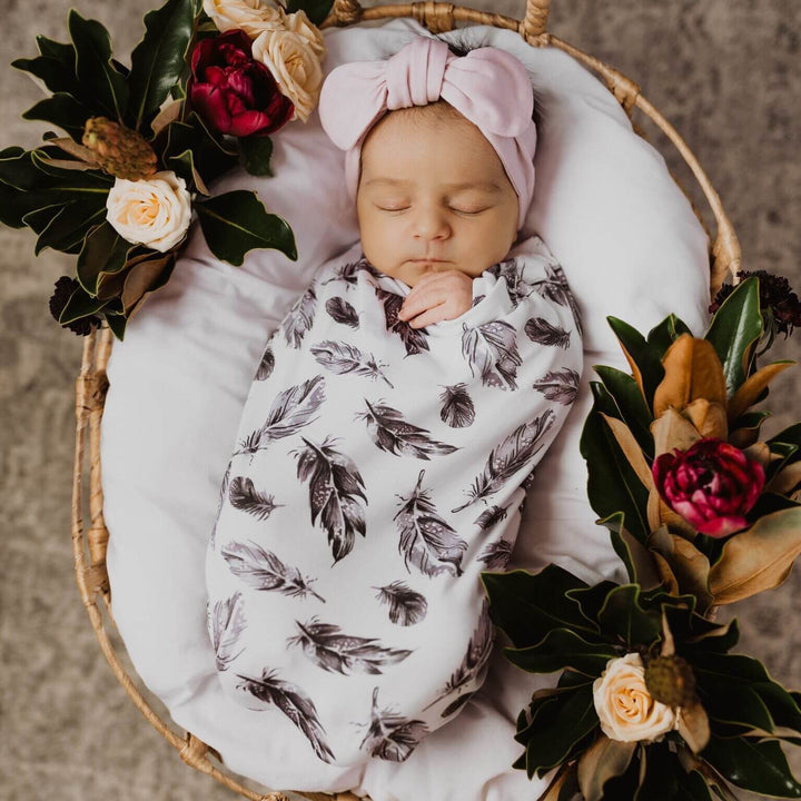 Snuggle Swaddle & Beanie Set Quill